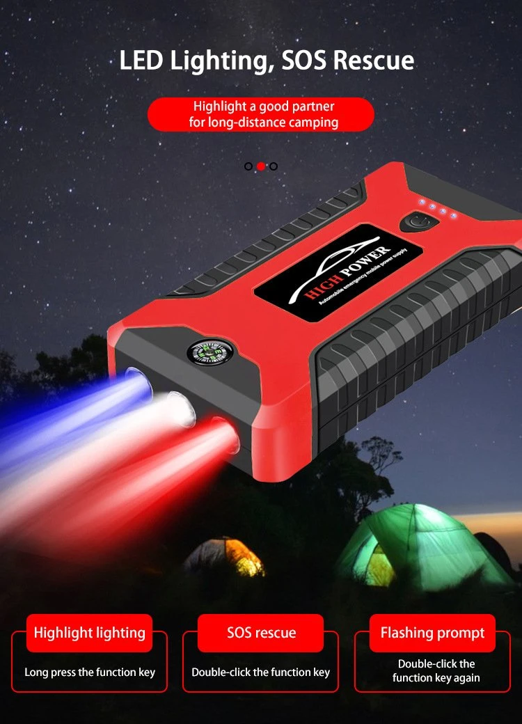 1000A Jump Start 12V in Emergency Tools Portable Powerstation for Cars Multi-Function Jumpstart with Quick Charge