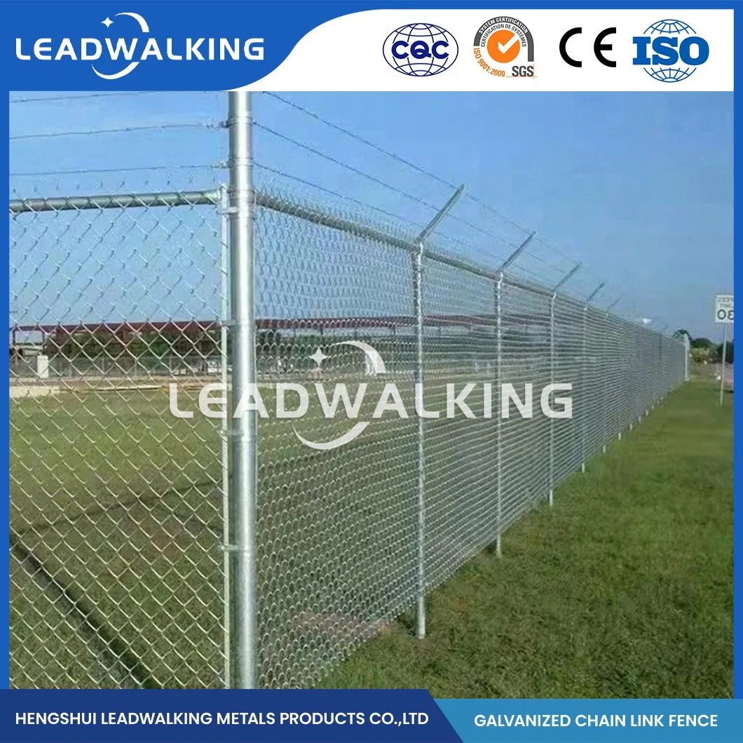 Leadwalking Chain Link Fence 6FT Tall OEM Custom Chain Link Fence 6 Foot 11.5 Gauge Galvanized Factory China 10"Galvanized Chain Link Fence Wire Mesh