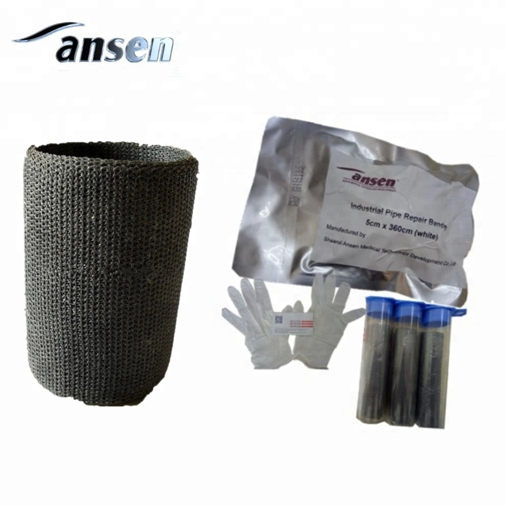 OEM Manufacturer Wholesale/Supplier Fiberglass Pipe Repair Bandage Adhesive Elastic Polyurethane Fabric Industrial Hardware Plumbing Fittings