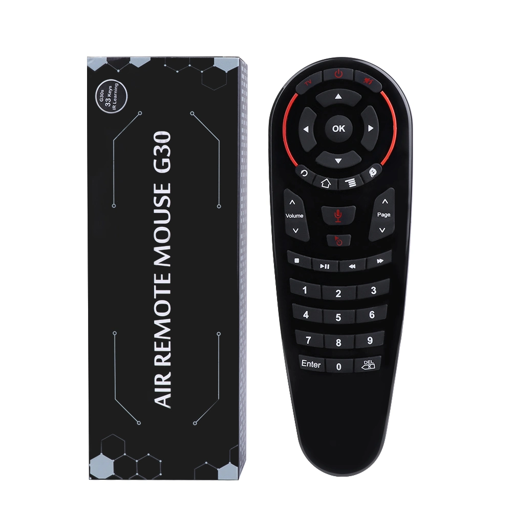 G30 Remote Control 2.4G Wireless Keyboard Voice Air Mouse 33 Keys IR Learning Gyro Smart Remote for Game Android TV Box