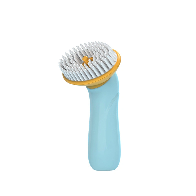 New Pet Bath Massage Brush Hand-Held Soft Head to Remove Floating Hair Cleaning Bath Brush Wet and Dry Dual-Use Self-Cleaning Comb