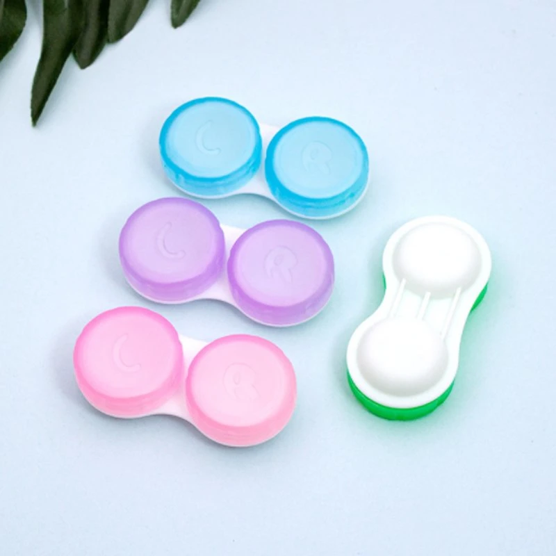 Clear Contact Lens Solution Storage Container Contact Lens Case with Tweezers Stick Remover Tool