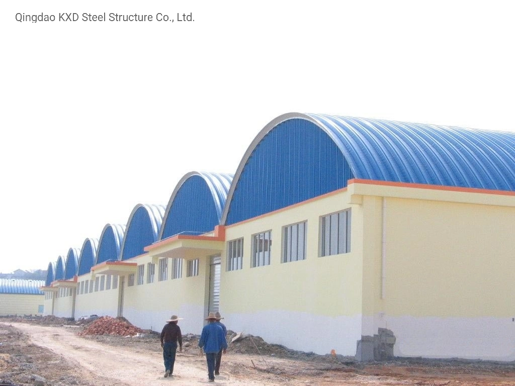 Steel Structure Clinker Storage Shed Space Frame Arch Roof Metal Building