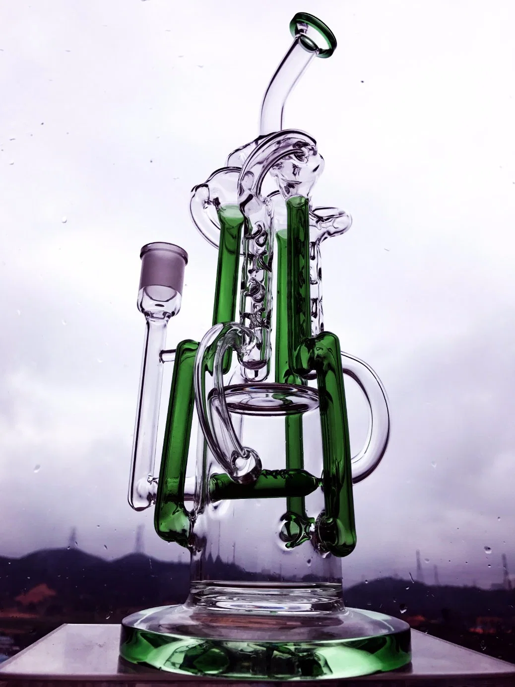 China Manufacturer New Heady DAB Rig Glass Water Pipe, Diamond Glass Wholesale/Supplier Recycler Glass Smoking Pipe