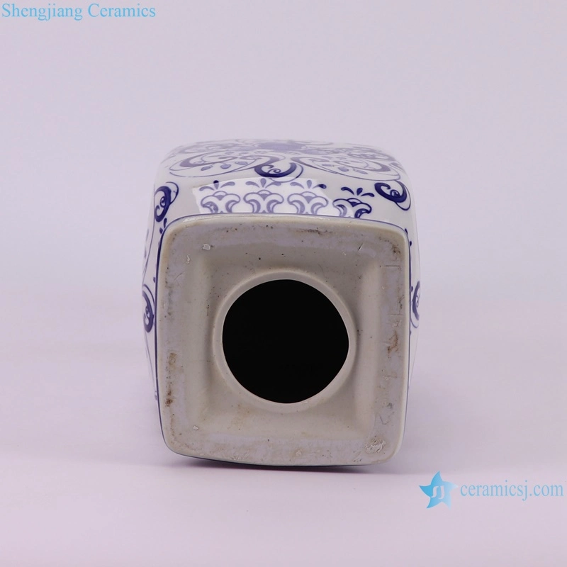 Ds-Rypu48 Blue and White Flower Pattern Ceramic Body for Table Lamp