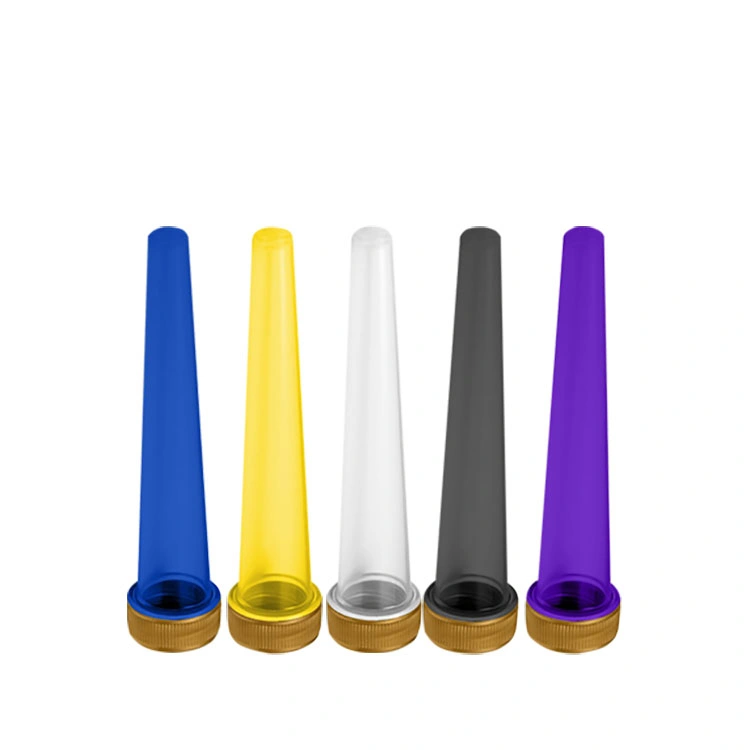 Wholesale/Supplier Custom 98mm Smell Proof Pre-Rolled Tube Colorful PP Plastic Child Resistant Cone Tube Caps