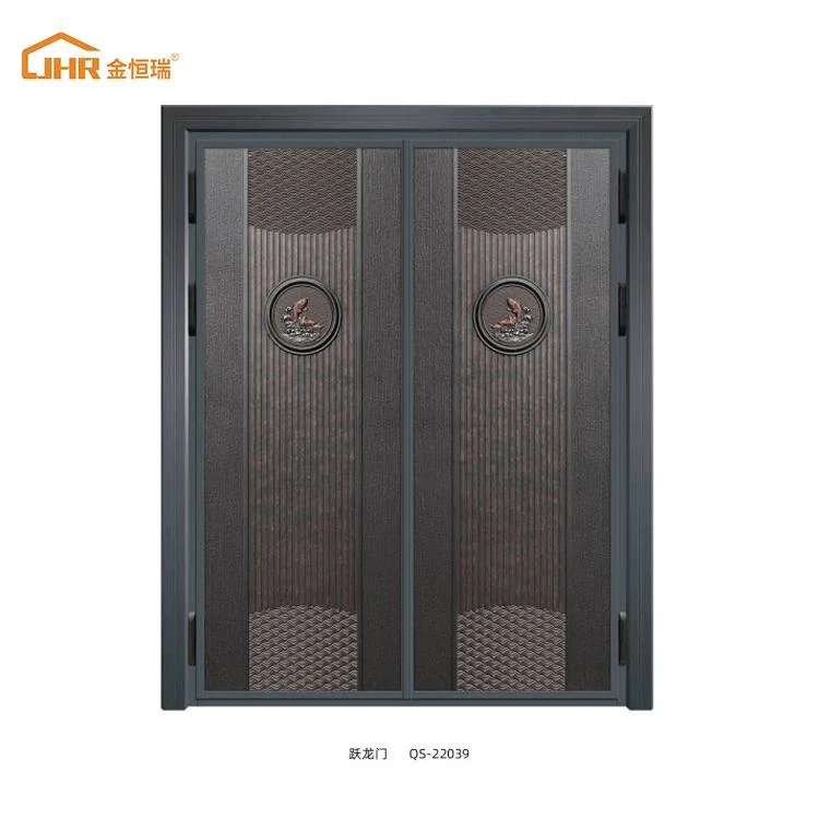 Aluminum Modern Double Casement Front Entrance Door Aluminium Glass Bathroom Swing Doors