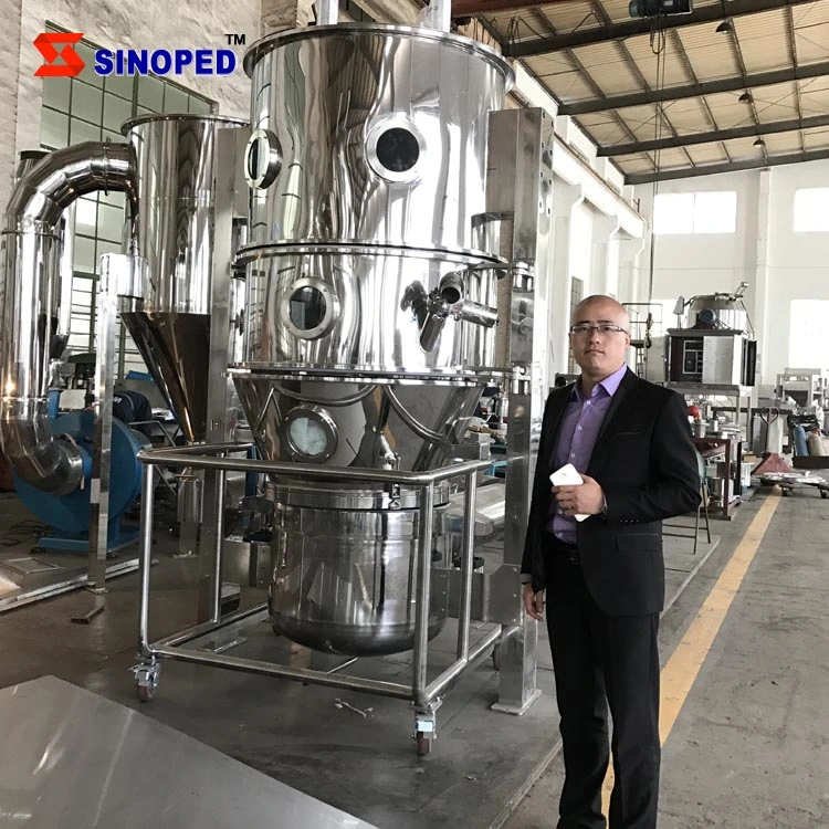 High Production Capacity Multifunctional Fluid Bed Drying Equipment Powder Coating Steam Boiler Fluidized Granulator Machine