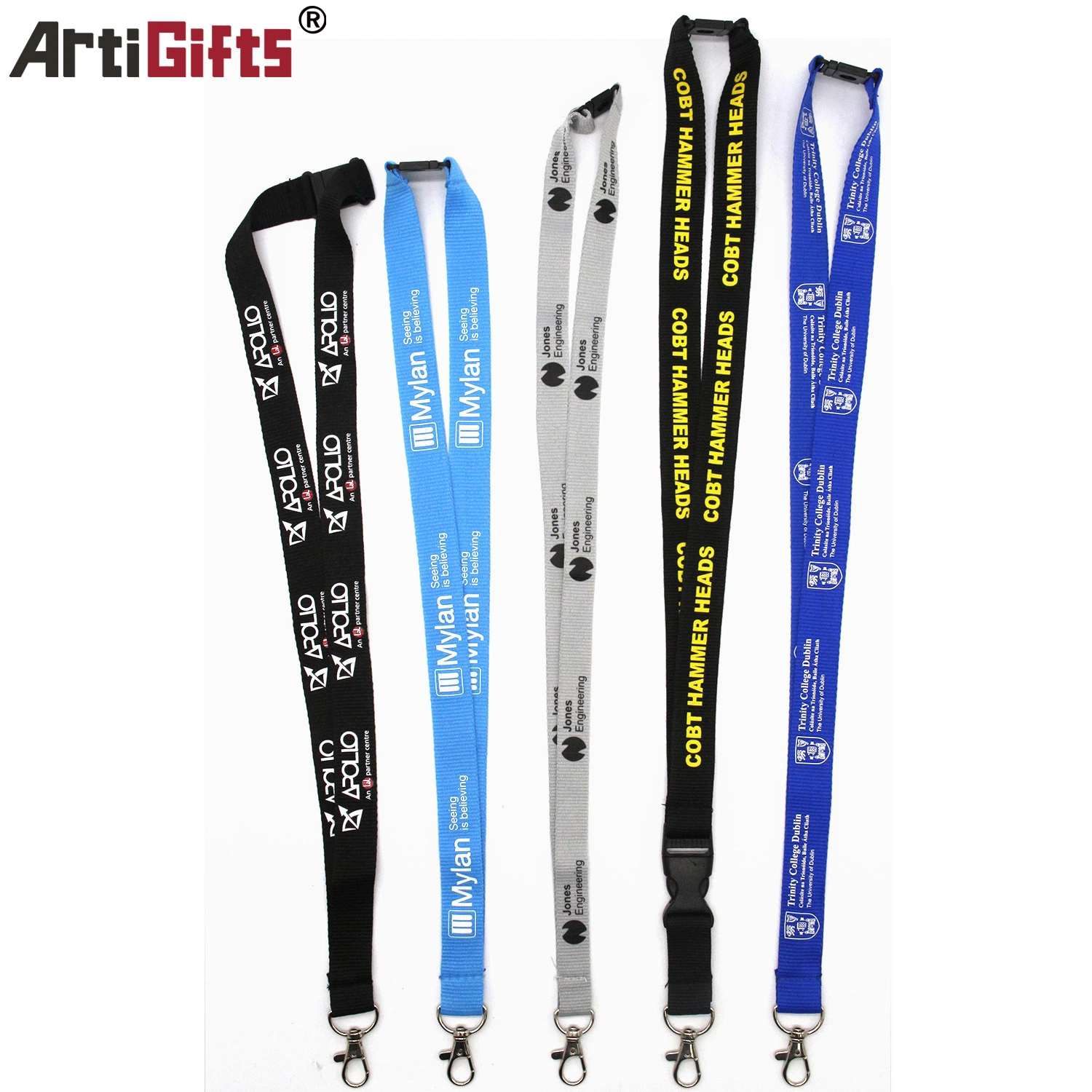 Wholesale/Supplier Factory Price Printed ID Card Holder Customized 20 mm Individual Colorful Woven Nylon Heat Transfer Lanyard with High quality/High cost performance 