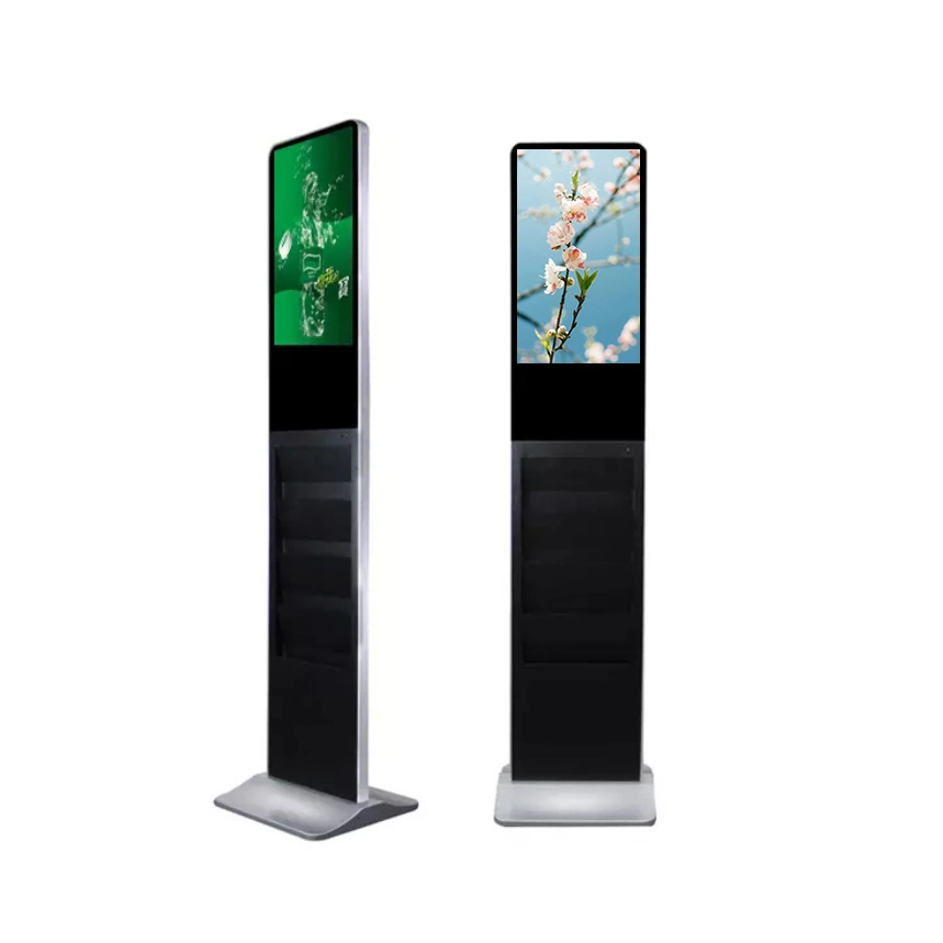 Newspaper Rack Kiosk Magazine Booth Indoor Advertising Player Digital Signage 21.5 Inch LCD Display