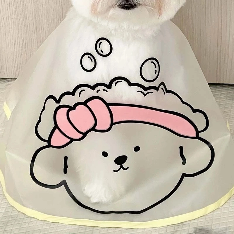 Logo personnalisé chien décote transparent en verre dépoli manteau Marques de découpe Soins du visage Mignon Manteau imperméable Cloth Coverall outil Cat Pet Care