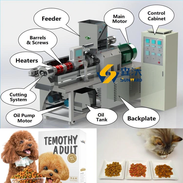 Jinan Sunward Factory Supply Pet Dog Food Making Machine Line Equipment