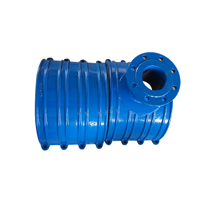 Ductile Iron Saddle Tee with Flange Branch for PVC/PE Pipes