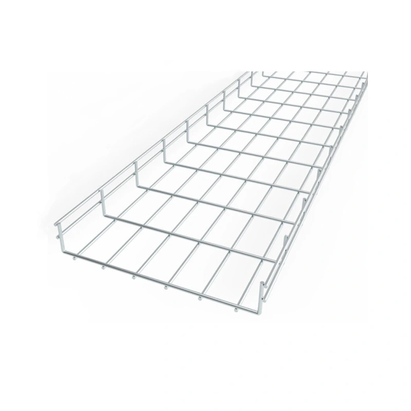 Basket Type Cable Tray Electric Galvanized Steel Wire Mesh Cable Tray