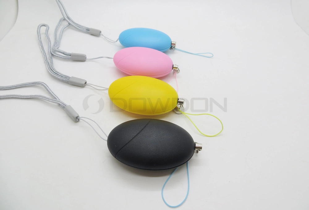 Factory Price Multi Color Egg Shape Lady Personal Alarm with Belt for Handbag