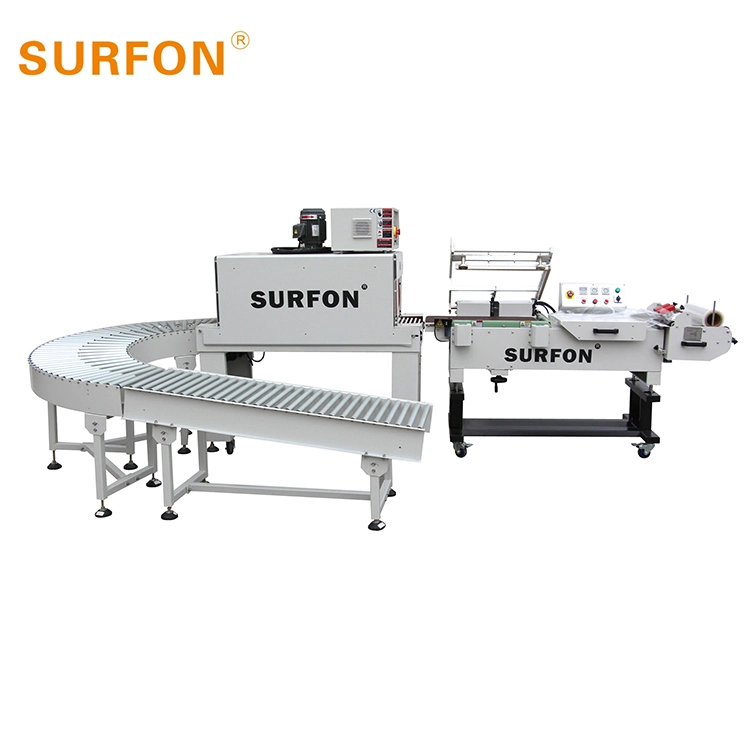 Semi-Auto Sleeve Packaging Machine for Box Shrink Wrap Tunnel Pack Packing Wrapping Tunnel