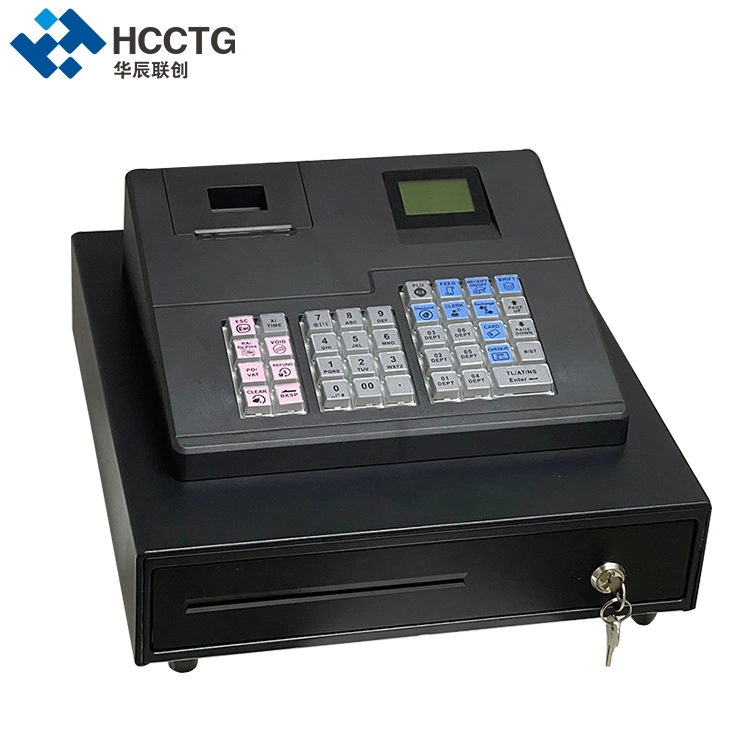 Powerful Sale All in One POS Terminal MCU 51 USB/RS232 Desktop Cash Register with 8 Digits LED Customer Display ECR600