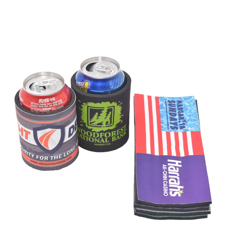 Neoprene Sublimation Blanks Slap Wrap Portable Beer Can Cooler Bottle Holder