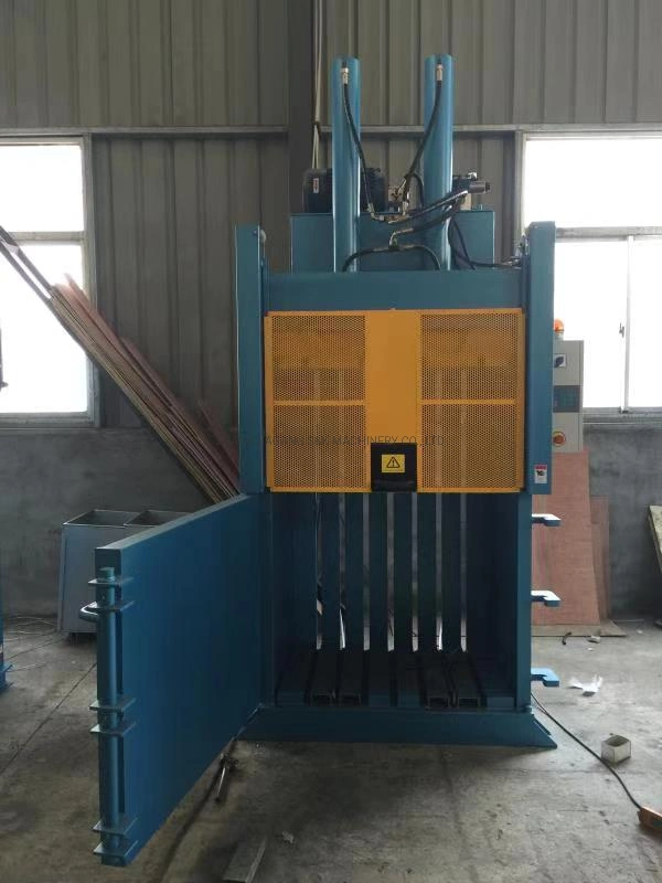 High Efficiency Hydraulic Double Chamber Vertical Clothing Baler for Textile Cartoon Plastic Recycling Machinery