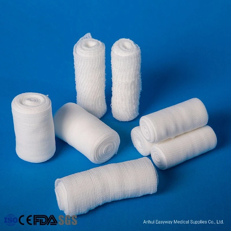 Disposable Medical Elastic Plain Bandages with Spandex with Various Sizes