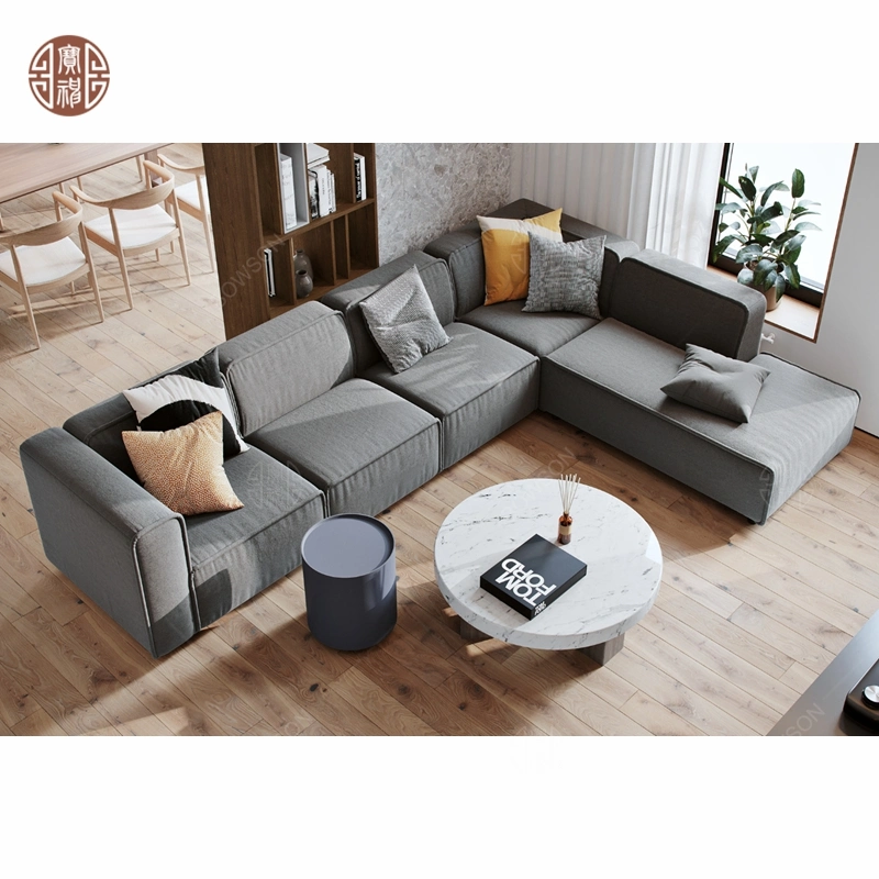 Hotel Living Room Upholstered in Fabric Sofa Set