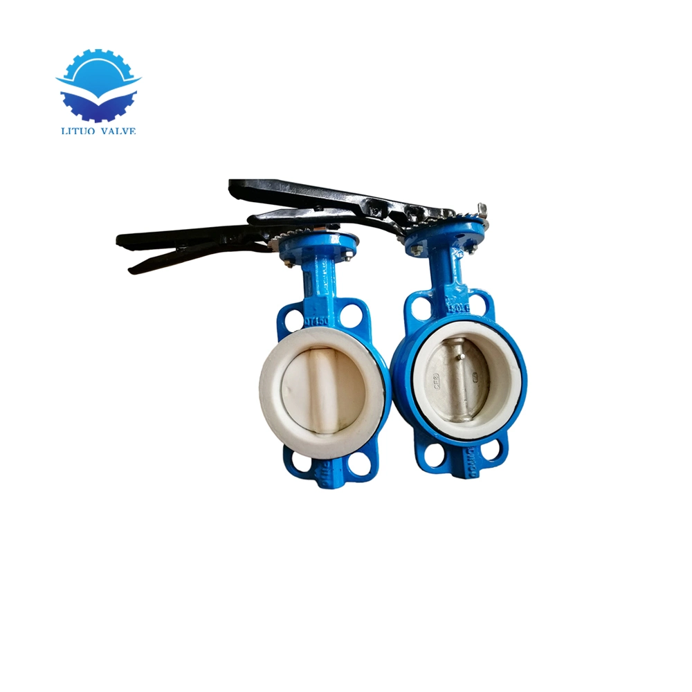 Carbon Steel Lug Butterfly Valve with Gearbox DN200 Soft Seat