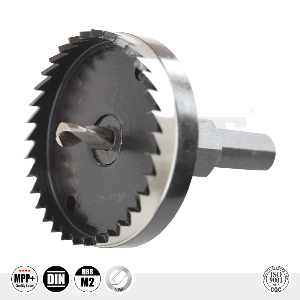 Supreme Quality HSS M2 Hole Saw with Arbor Hex Shank for Metal Steel Alloyed Unalloyed Non-Ferrous Metal Board Sheet Drilling