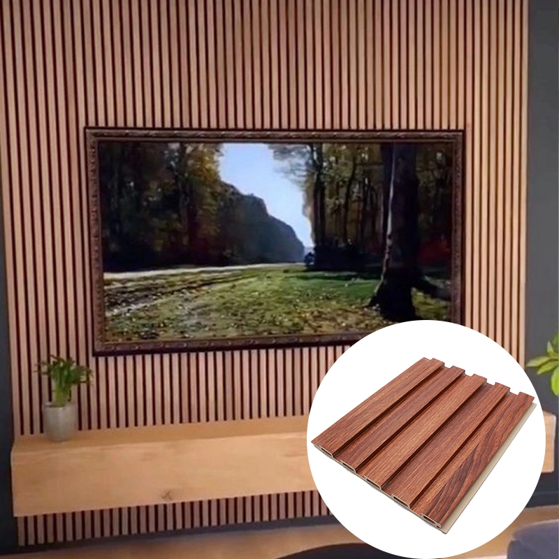 Mejor Precio PVC grano de madera WPC paredes Paneles plástico Interior Paneles de pared WPC