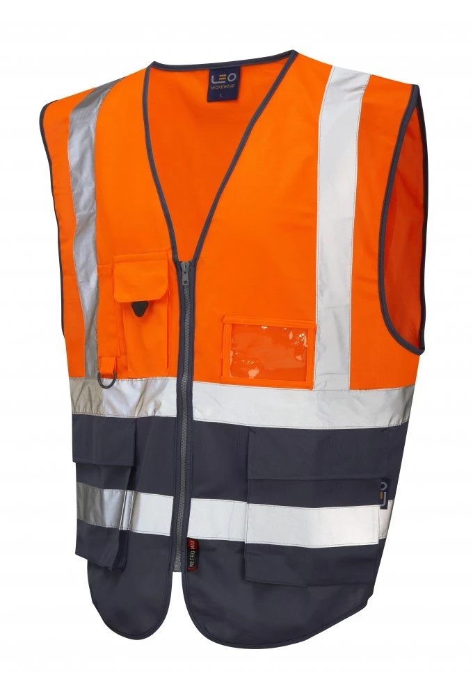 Customize Outdoor Sleeveless Waistcoat Protective Workwear Construction Worker Reflective Road Safety Vest