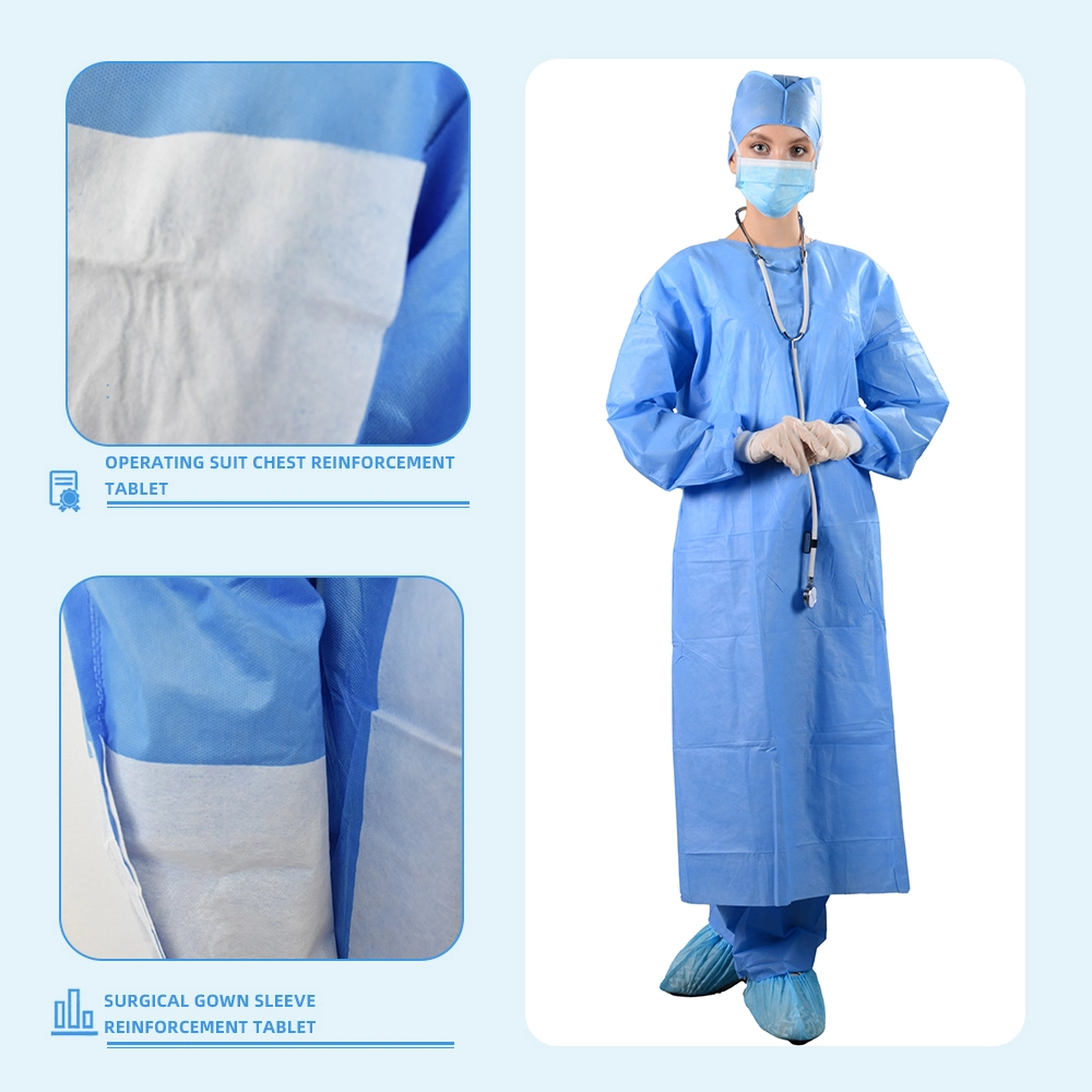 Medical Supplies Disposable Sterile SMMS/Smmms Surgery Clothing Gown