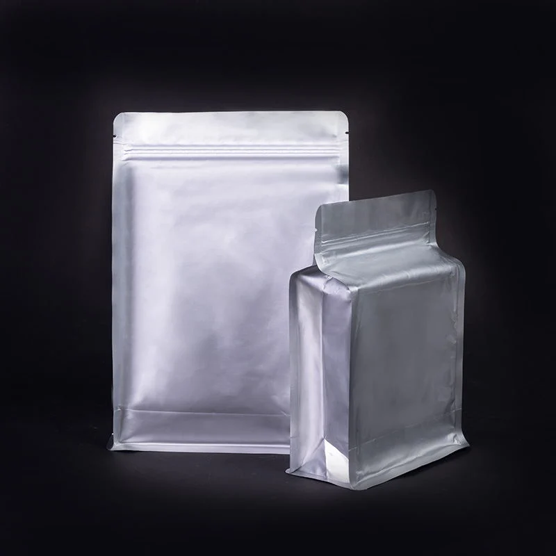 Packaging Aluminum Foil Bag Self Reliant and Self Proclaimed Flat Bottom Self Sealing Three Side Sealing Printable Custom Vacuum Kraft Paper Coffee