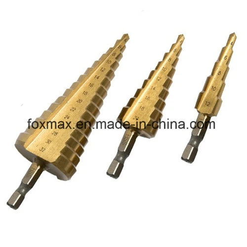 3PCS HSS Steel Step Drill Bit Set (FXD-01)