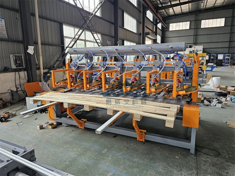 Wooden Pallet Production Line Wood Pallet Block Equipment Nailing Tool