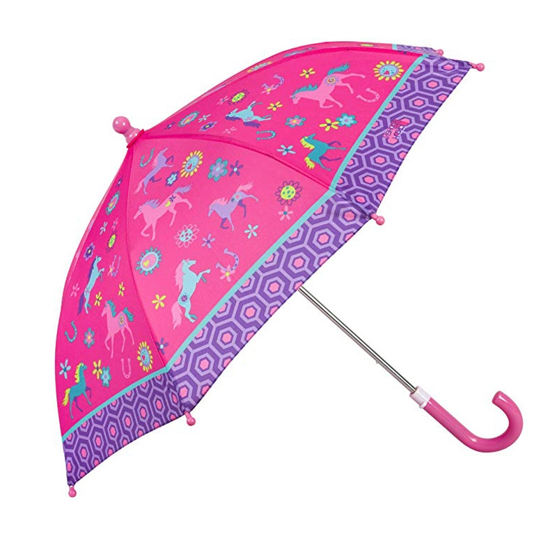 Safety Round Corner Fashion Custom New Design Kids Umbrella Pony