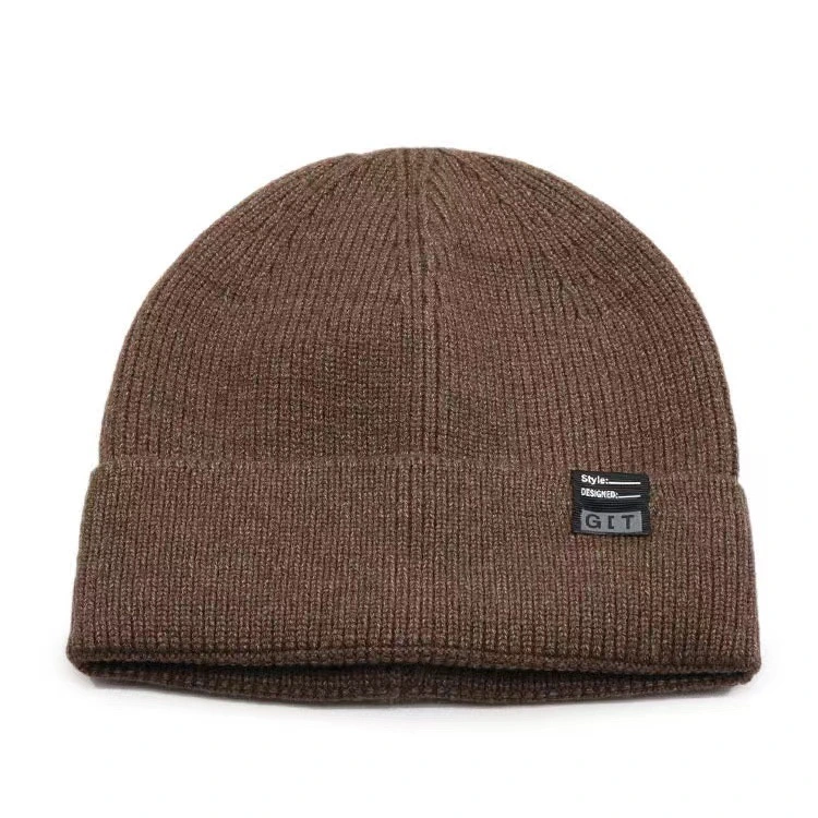 Los hombres nueva moda colorida Beanie sólido diseño personalizado espesar tapa caliente