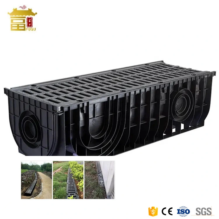 HDPE U Type Drainage System Polymer Sewerage Treatment Drainage Ditch 100-1000mm