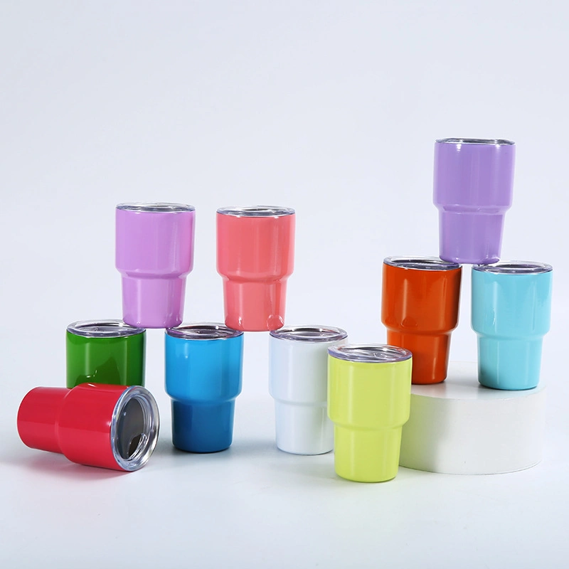 2oz Nuevo diseño vacío aislado tubo de acero inoxidable Mini Tumbler Regalos de acero inoxidable taza de café Juego de vasos