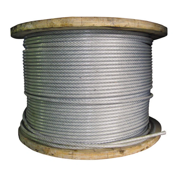 China Nantong ASTM Certified 8.0mm 8*19s Ungalvanized Steel Wire Rope for Elevator Price