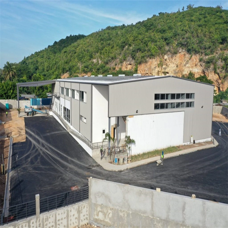 Estructura de acero almacén Caja de luz Caja de metal Construcción de cobertizos