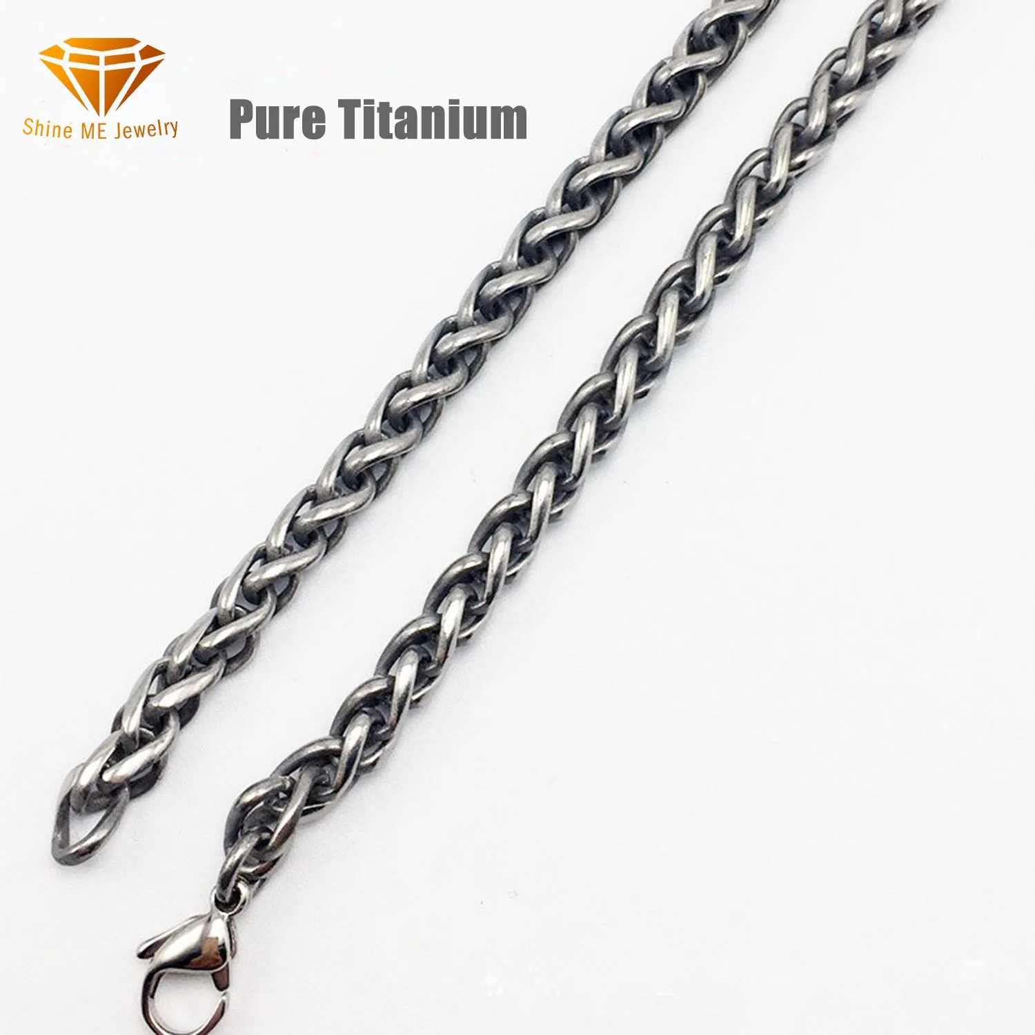Pure Titanium Keel Chain Necklace Flower Basket Chain European and American Hip-Hop Pendant Chain Tinl2522