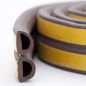 D, P, E Shapes Wood Door Rubber Seal