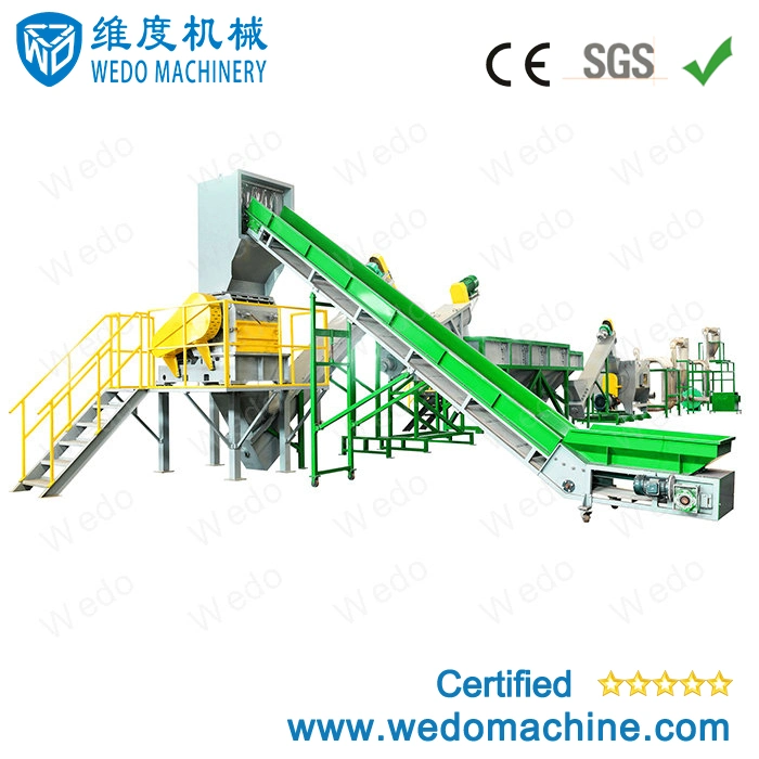 Waste Plastic HDPE LLDPE PE PP Flakes Woven Bags Agricultrual Film Crushing Washing Recycling Then Pelletizing Recycling Machine for Waste Recycle Line