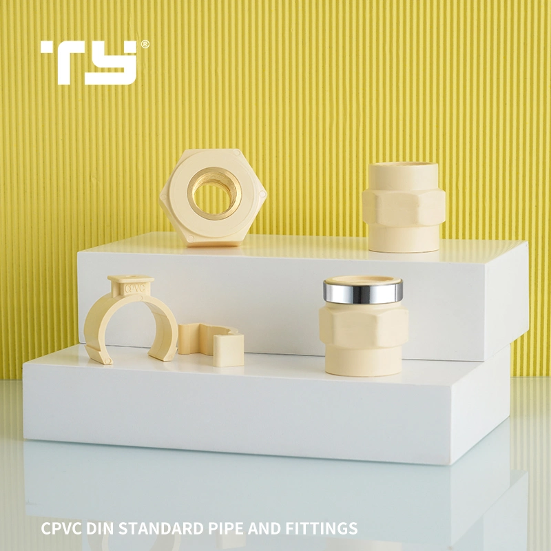 New Design CPVC Pn25 Plastic Pipe Fitting Female Adapter with Steel Ring