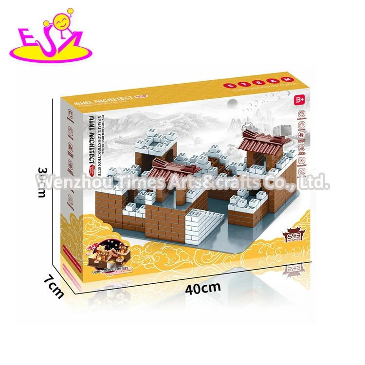 Girls Educational Building Blocks Cottage Construction Bricks Toys with Light P13A554