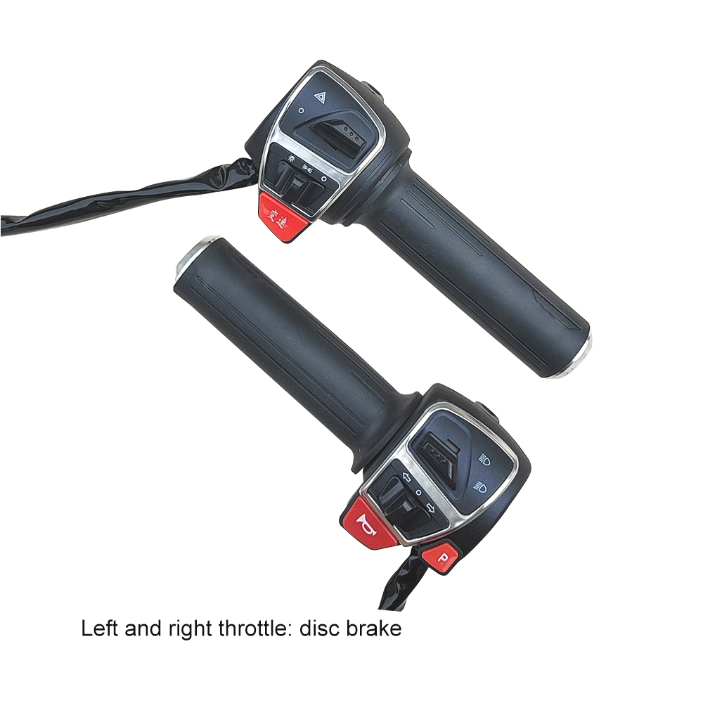 Handlebar+Switch Assembly Double Flashing+Variable Speed+Light Button Electric Scooter Tricycle Steering Grips Ebike Throttle