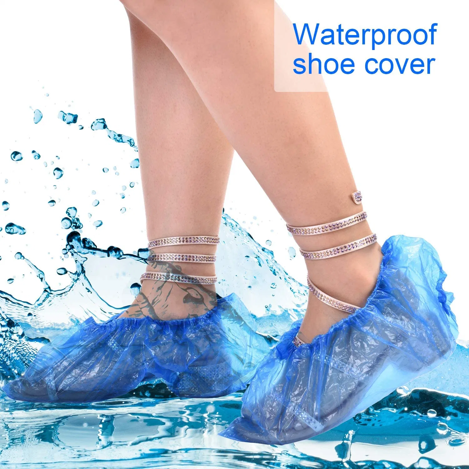 Best Selling Disposable Blue PE Shoes Cover