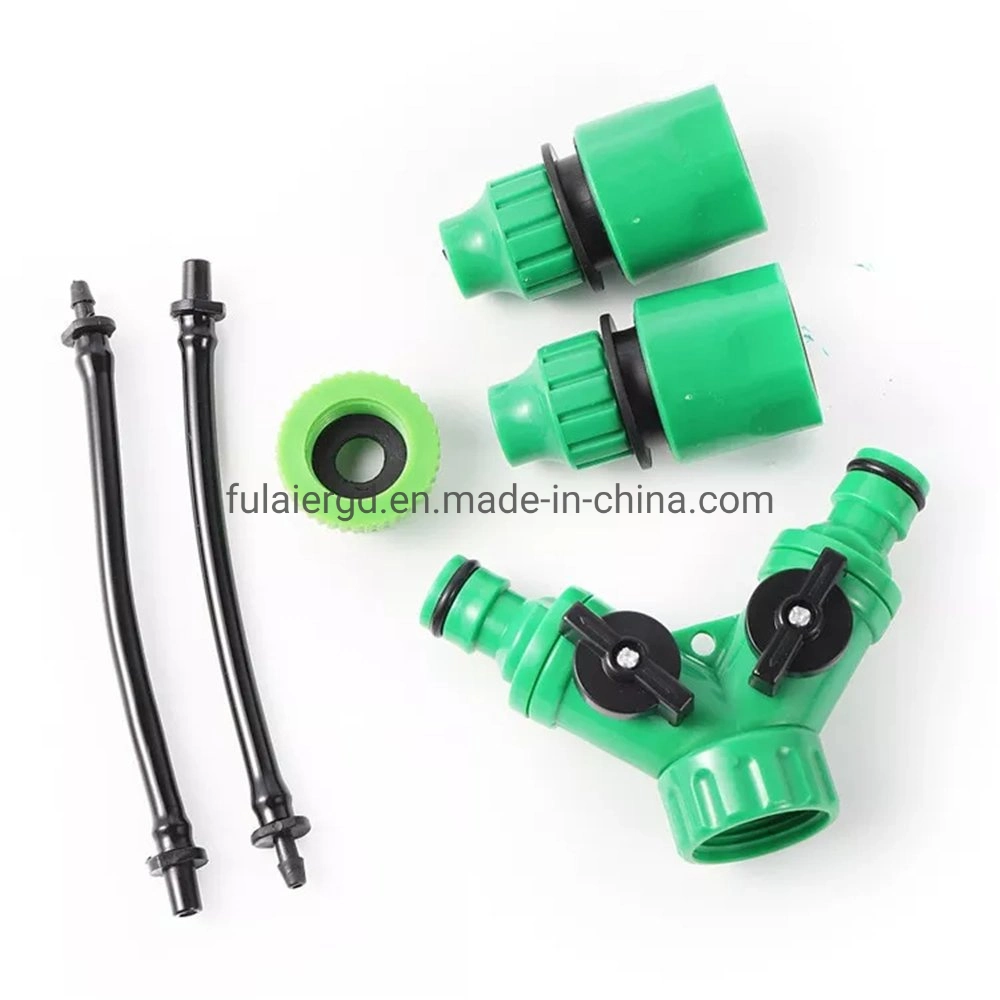 Y-Type Tap Connectors with Quick Adapter Garden Irrigation Water Splitter for 1/8 Inch Hose