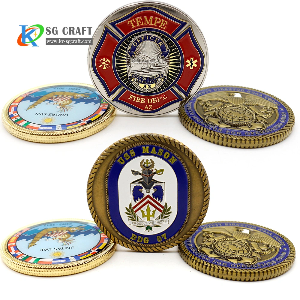 Custom Coin Operated Washing Machine Factory Customized Metal Military Souvenir Challenge Coin