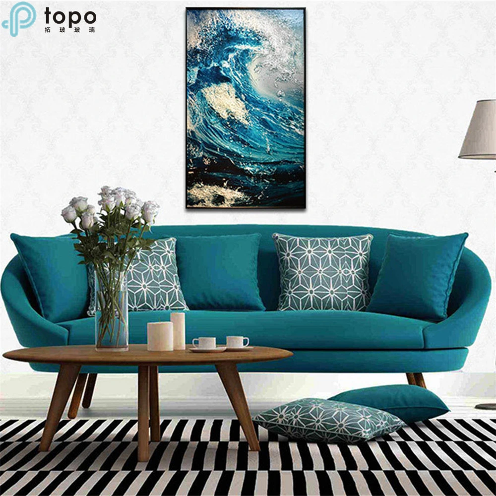 H1000mm*600mm / H1610mm*910mm Chinese Wall Hanging Sofe Decorative Loft Sea Wave Painting (MR-YB6-2023)