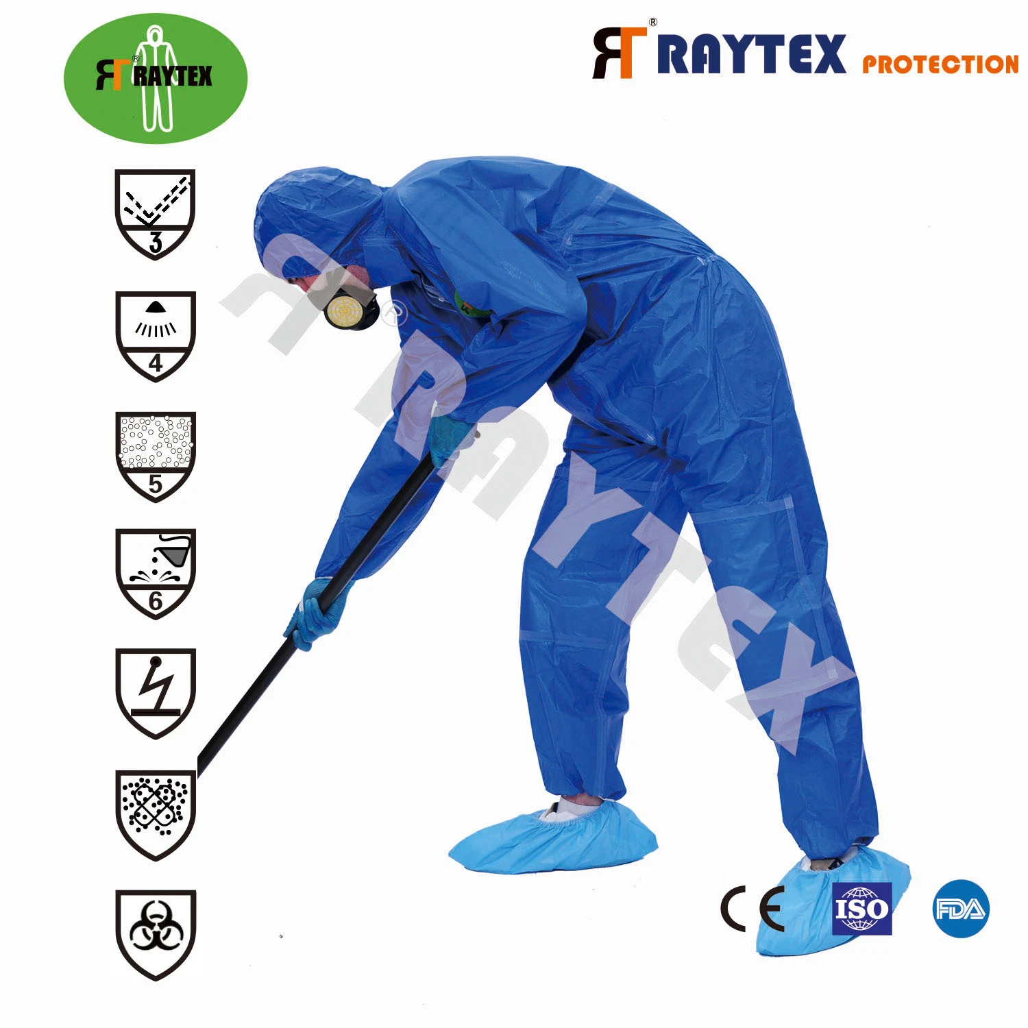 Disposable Safety Full Body Protection Suit Coverall Protective Clothing with European Standard